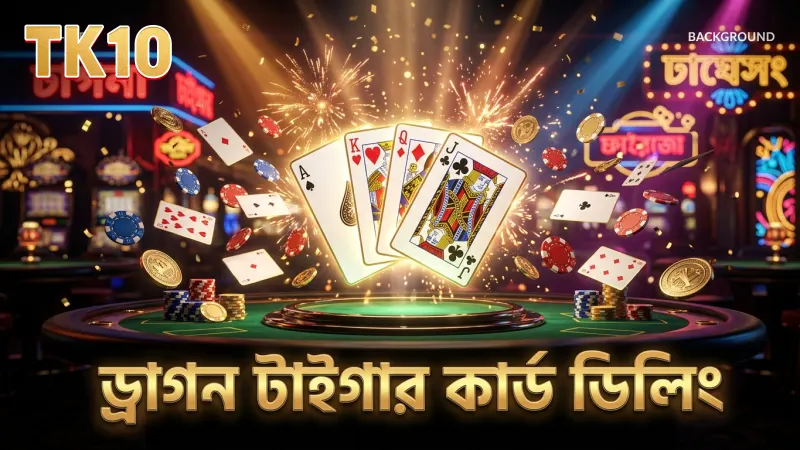 ড্রাগন টাইগার গেমে কার্ড ডিলিং ও ফলাফল নির্ভরশীল।