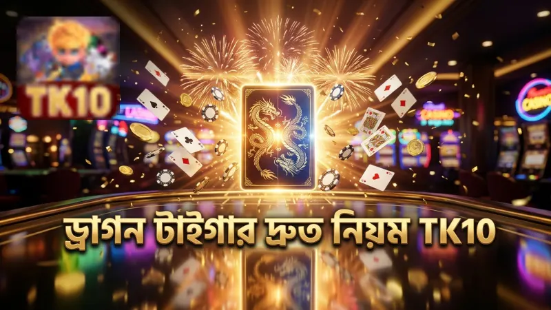 ড্রাগন টাইগার খেলার দ্রুত নিয়ম ও প্রক্রিয়া বোঝানো হয়েছে