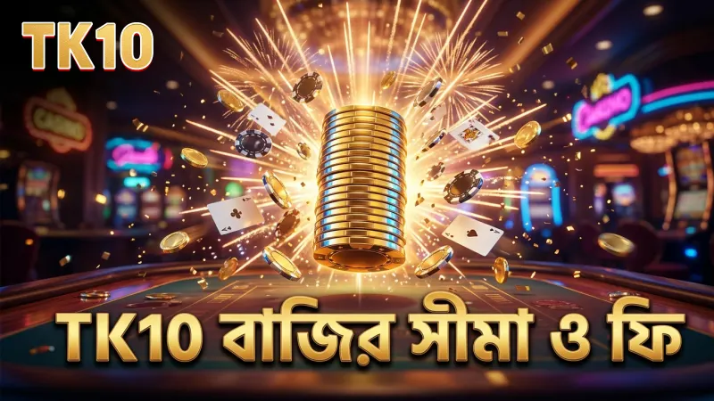 TK10 প্ল্যাটফর্মে বাজির সীমা ও ফি স্পষ্টভাবে প্রদর্শিত।