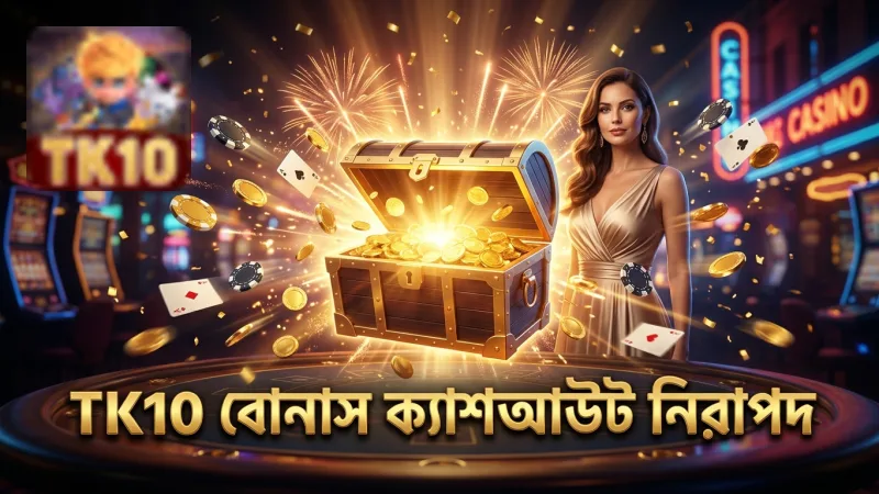 বোনাস রাউন্ডে TK10 প্ল্যাটফর্মে কয়েন ক্যাশআউট নিরাপদ